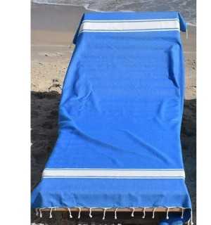 Telo mare blu 100x200 cm - 100 % Cotone - FOUTA TUNISIA 2