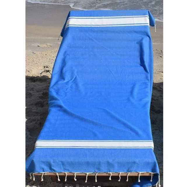 Telo mare blu 100x200 cm - 100 % Cotone - FOUTA TUNISIA