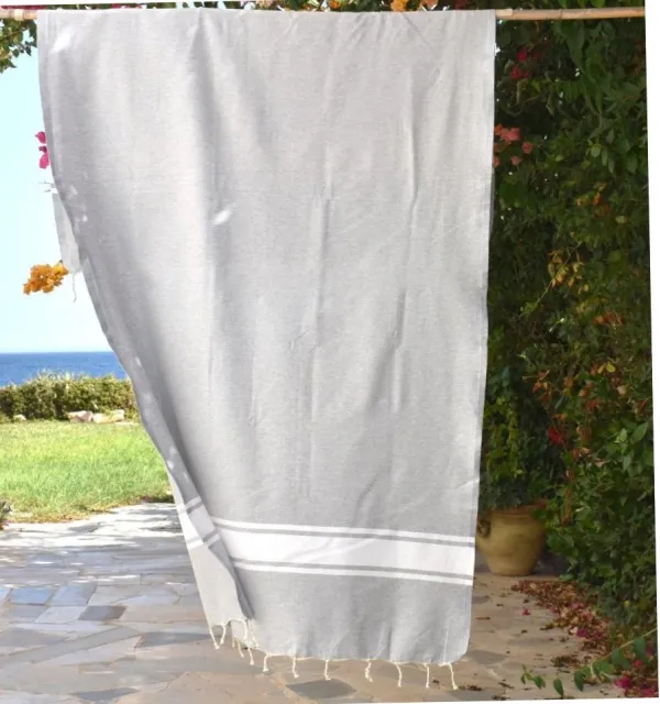 Telo mare grigio chiaro - FOUTA TUNISIA