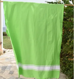 Fouta piatta verde medio Fouta Tunisia - 1 2