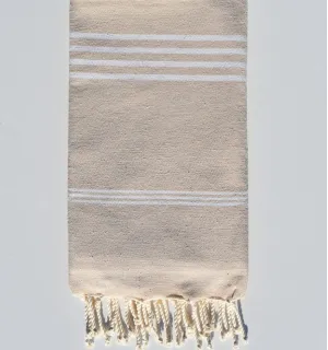 Telo mare Mykonos beige Fouta Tunisia - 1 2