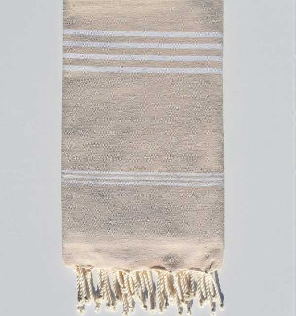 Telo mare Mykonos beige - FOUTA TUNISIA