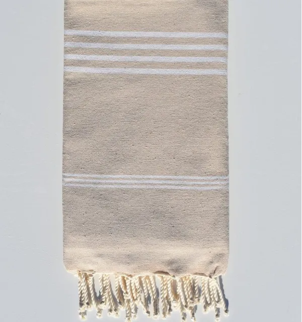 Telo mare Mykonos beige - FOUTA TUNISIA