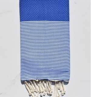 telo mare nido d'ape blu Fouta Tunisia - 1 2