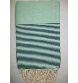 Fouta verde smeraldo righe verde inglese 