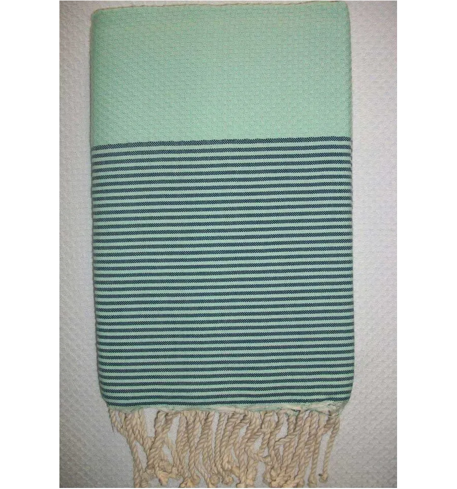 Fouta verde smeraldo righe verde inglese 