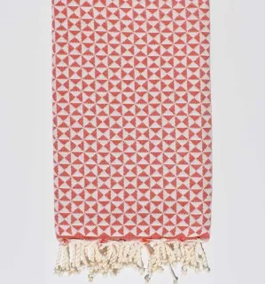 Telo mare Farfalla rosso Fouta Tunisia - 1 2