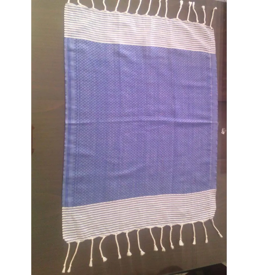 Mini fouta blu con strisce bianche 