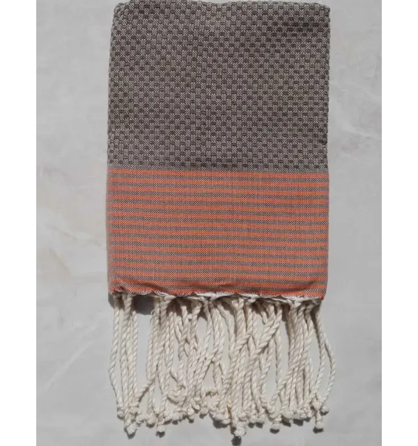 Fouta con strisce arancione 