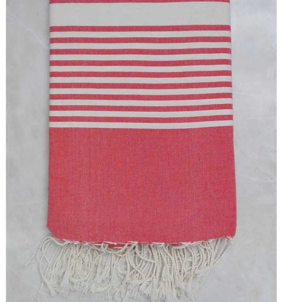 Grande fouta rosso chiaro 