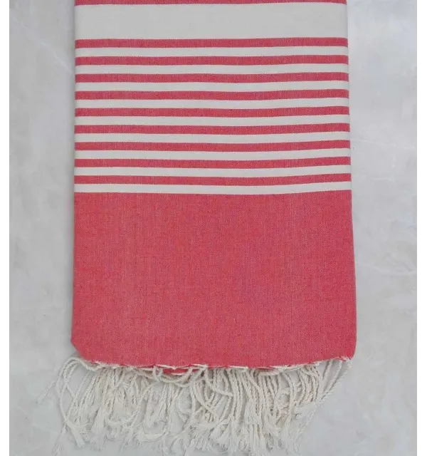 Grande fouta rosso chiaro 