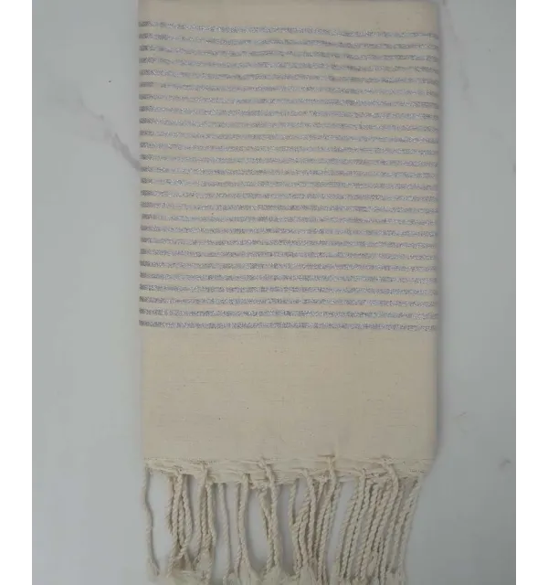 Fouta lurex bianco di zinco 