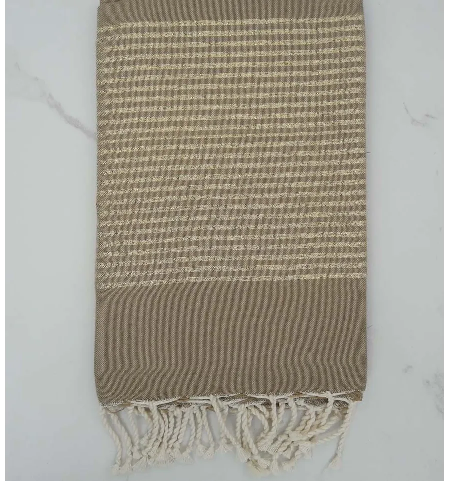 Fouta lurex catrame 