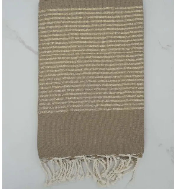 Fouta lurex catrame 