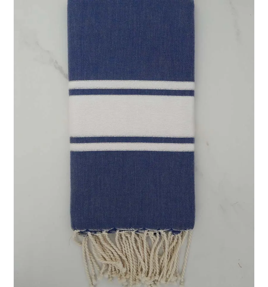 Fouta lurex blu klein 