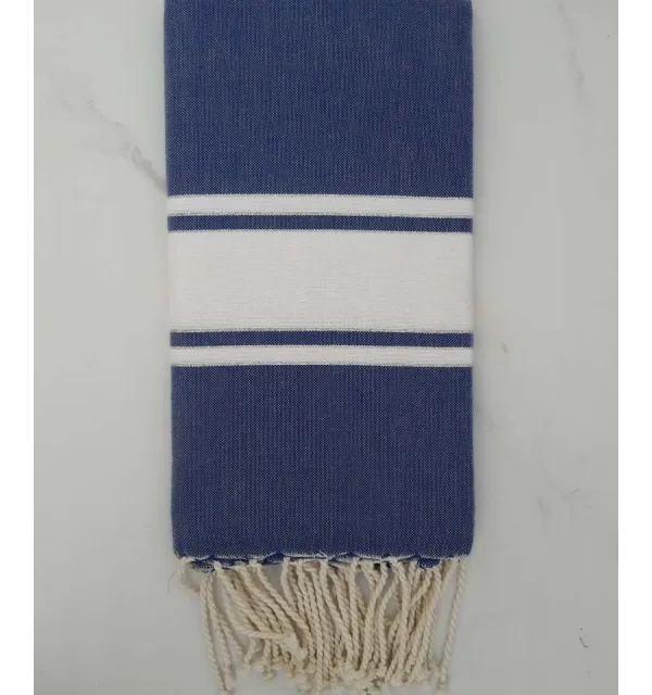 Fouta lurex blu klein 