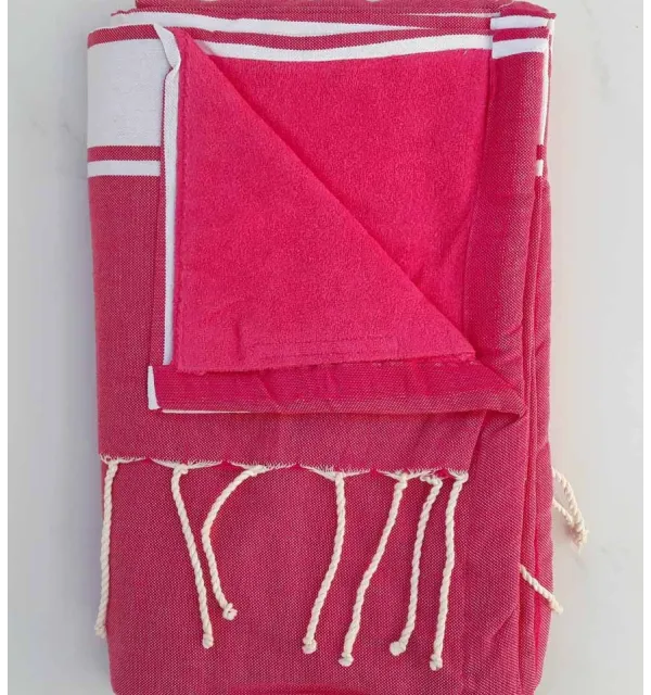 Fouta spugna rosa 