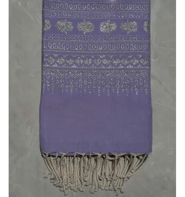 Fouta khomsa viola lavanda 