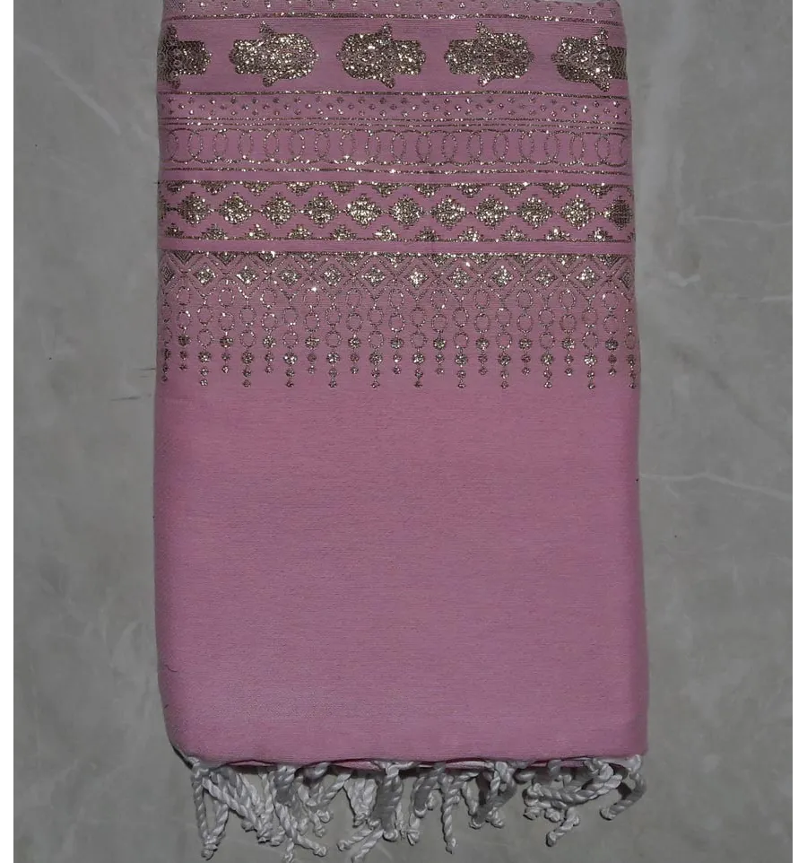 Fouta khomsa rosa caramella 