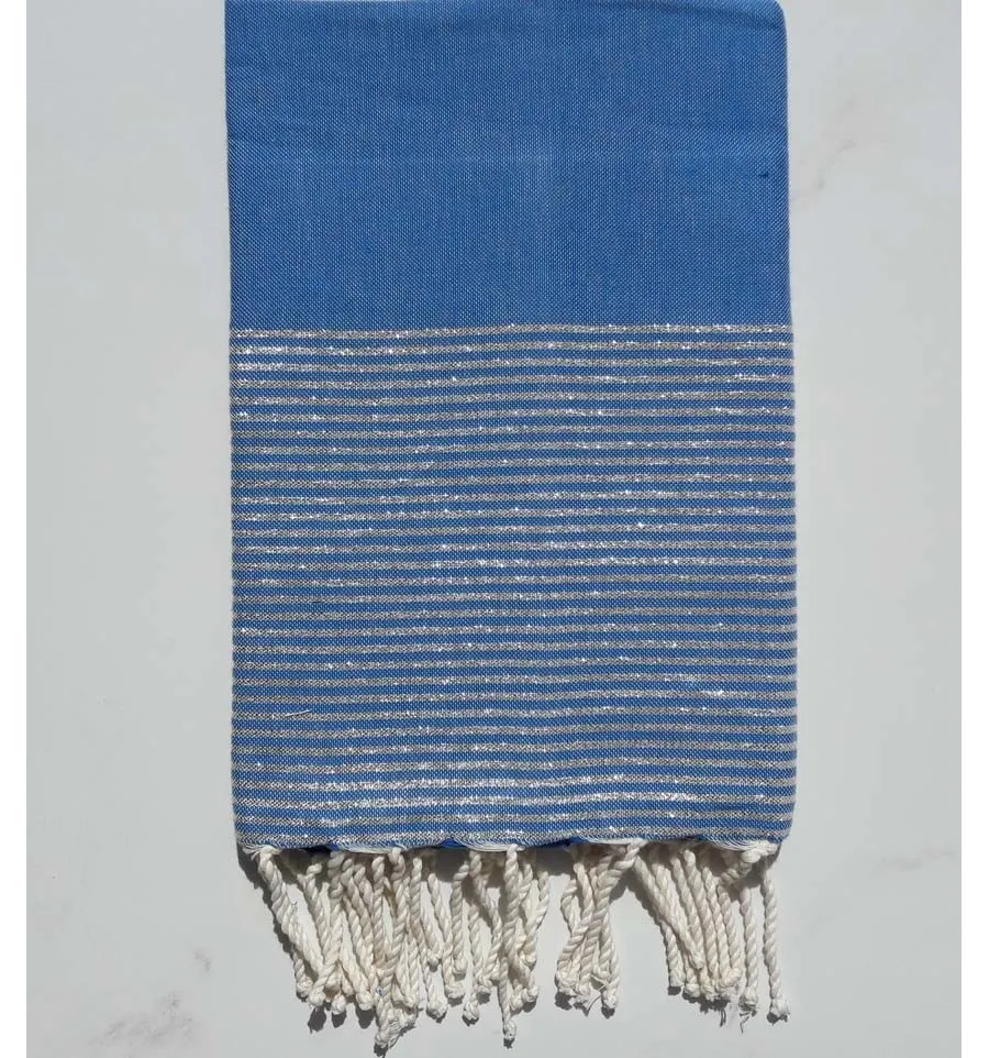 Fouta Lurex cobalto 