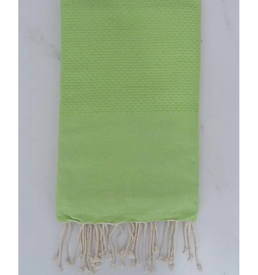 Fouta nido d'ape unita verde prato 