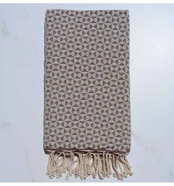 Fouta farfalle marrone 