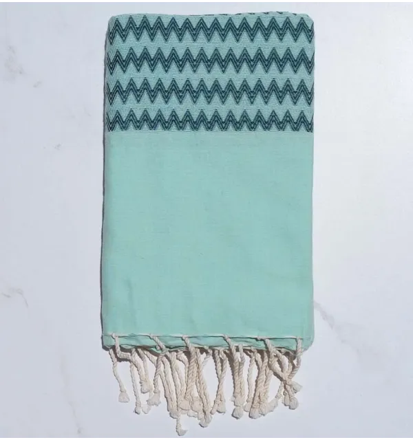 Fouta zigzag verde 