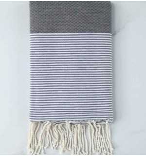 Fouta nido d'ape grigio stucco 