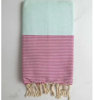 Fouta nido d'ape Verde menta chiaro 