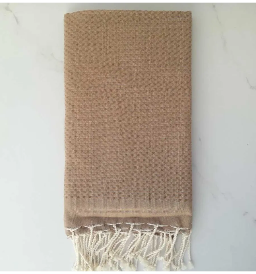 Fouta nido d'ape unita catrame 