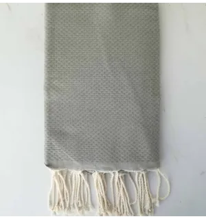 Fouta nido d'ape beige verde 