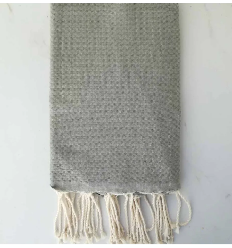 Fouta nido d'ape beige verde 