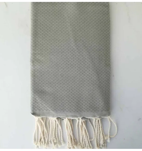 Fouta nido d'ape beige verde 