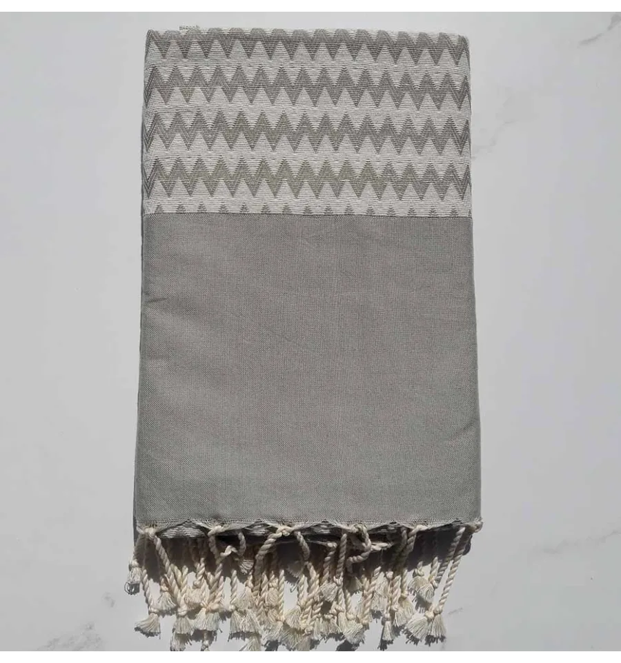 Fouta zigzag verde pallido 