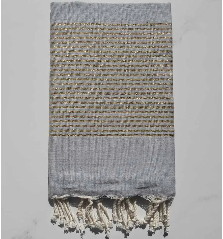 Fouta lurex ardesia 