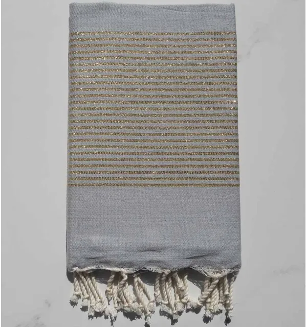 Fouta lurex ardesia 