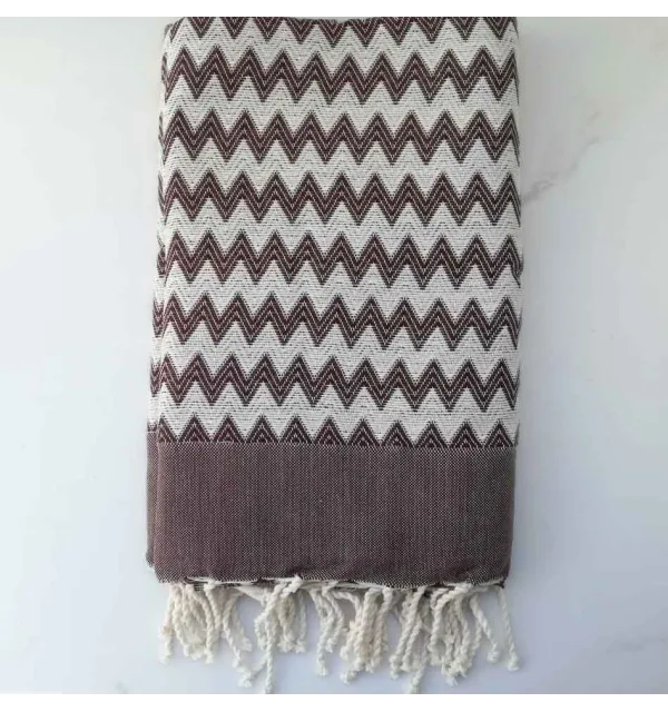 Fouta zigzag marrone 