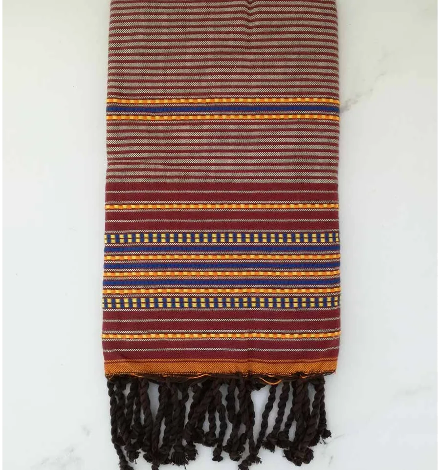 Fouta arabesca Bordeaux 