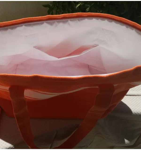 borsa da spiaggia arancione 