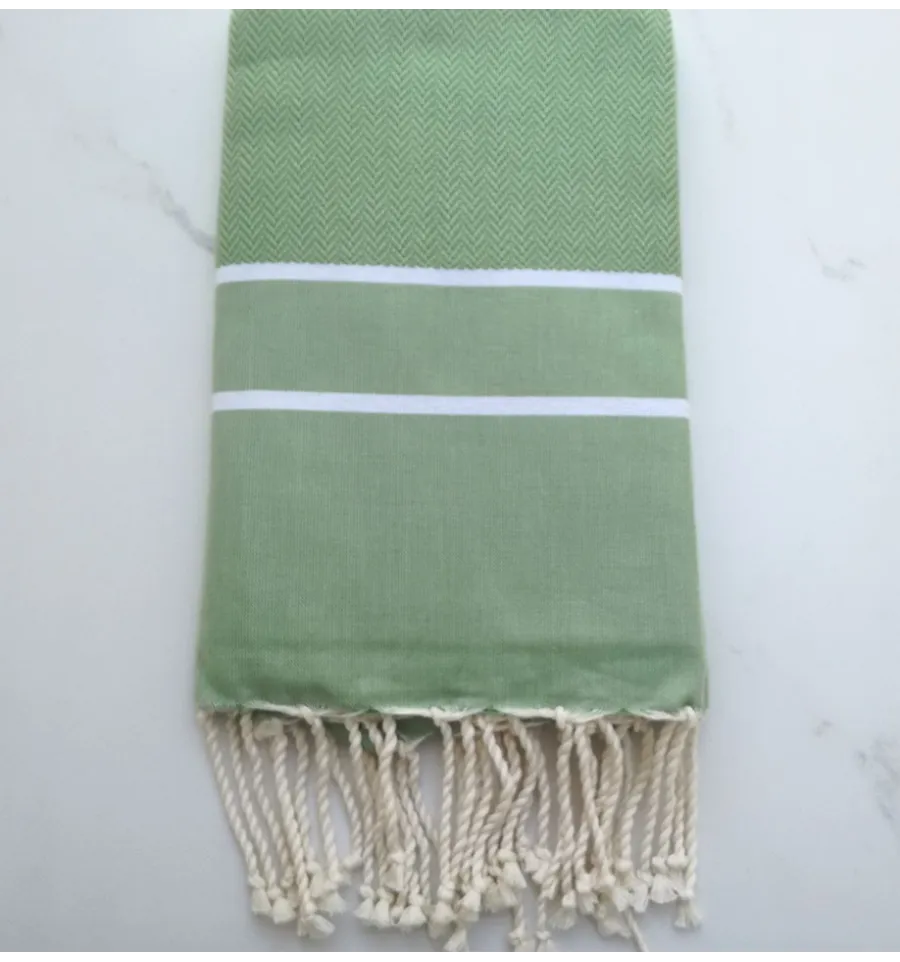 fouta chevron verde 