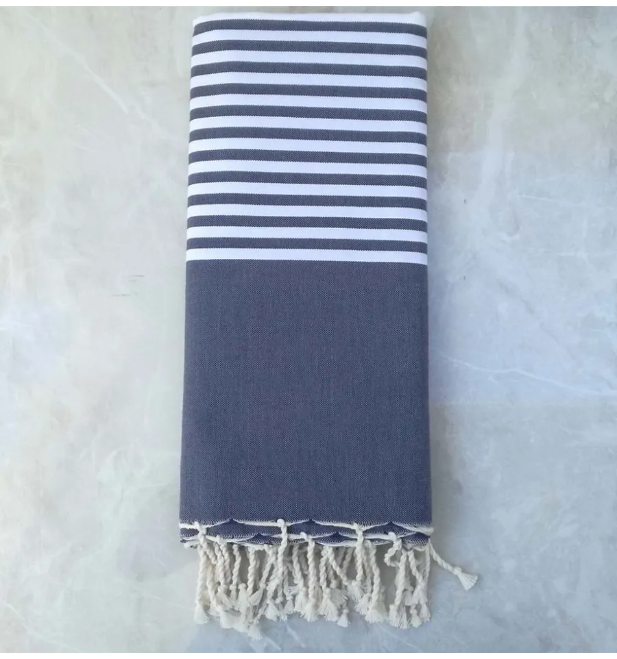 grande fouta blu grigio 1.5m*2.5m 