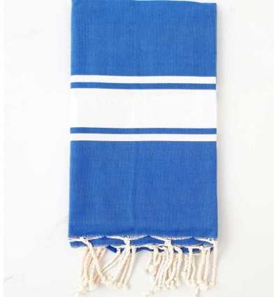 Telo mare blu 100x200 cm - 100 % Cotone - FOUTA TUNISIA