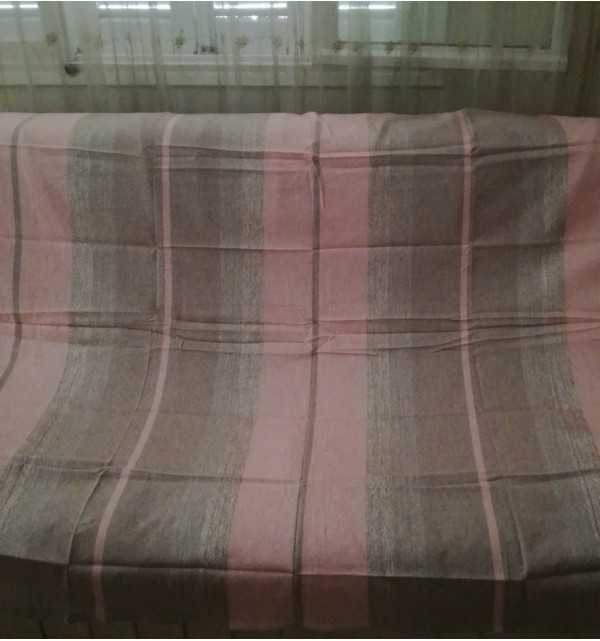 grande fouta taupe e rosa con lurex 