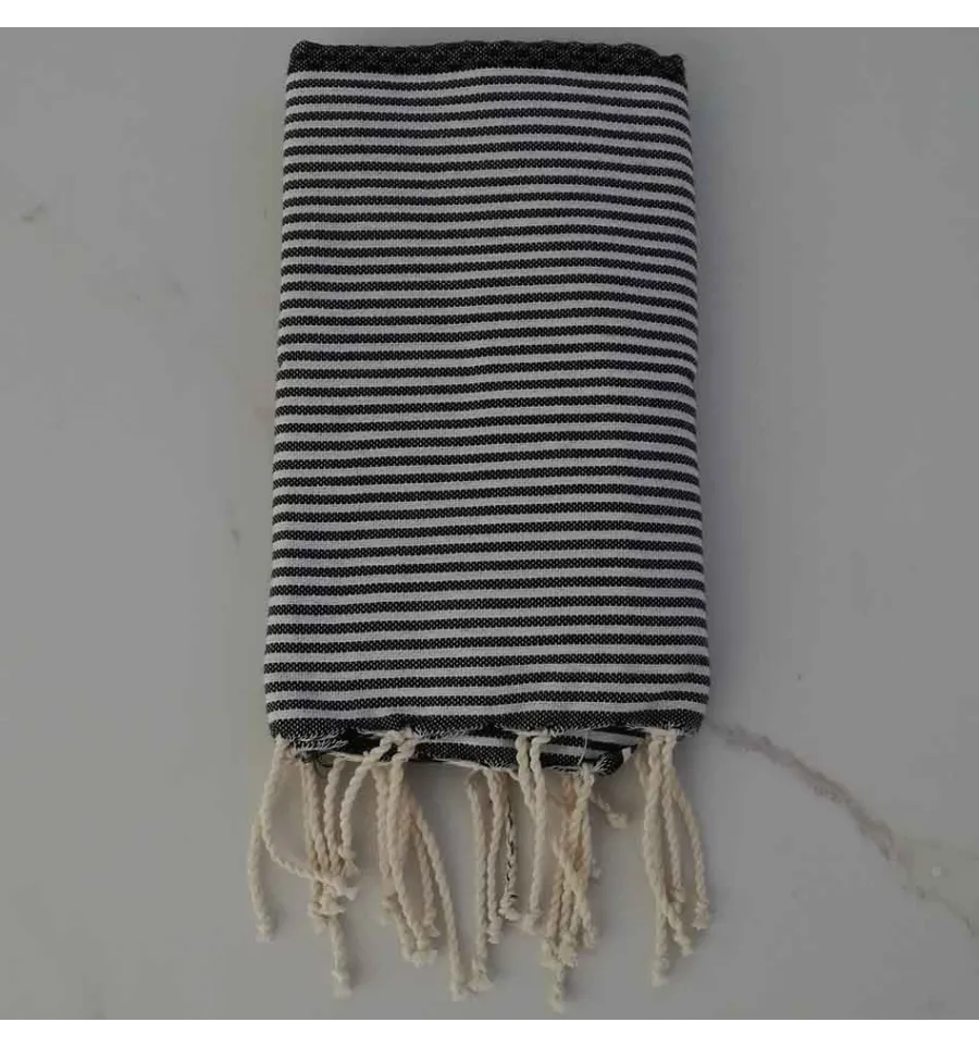 mini fouta nido d'ape grigio antracite 