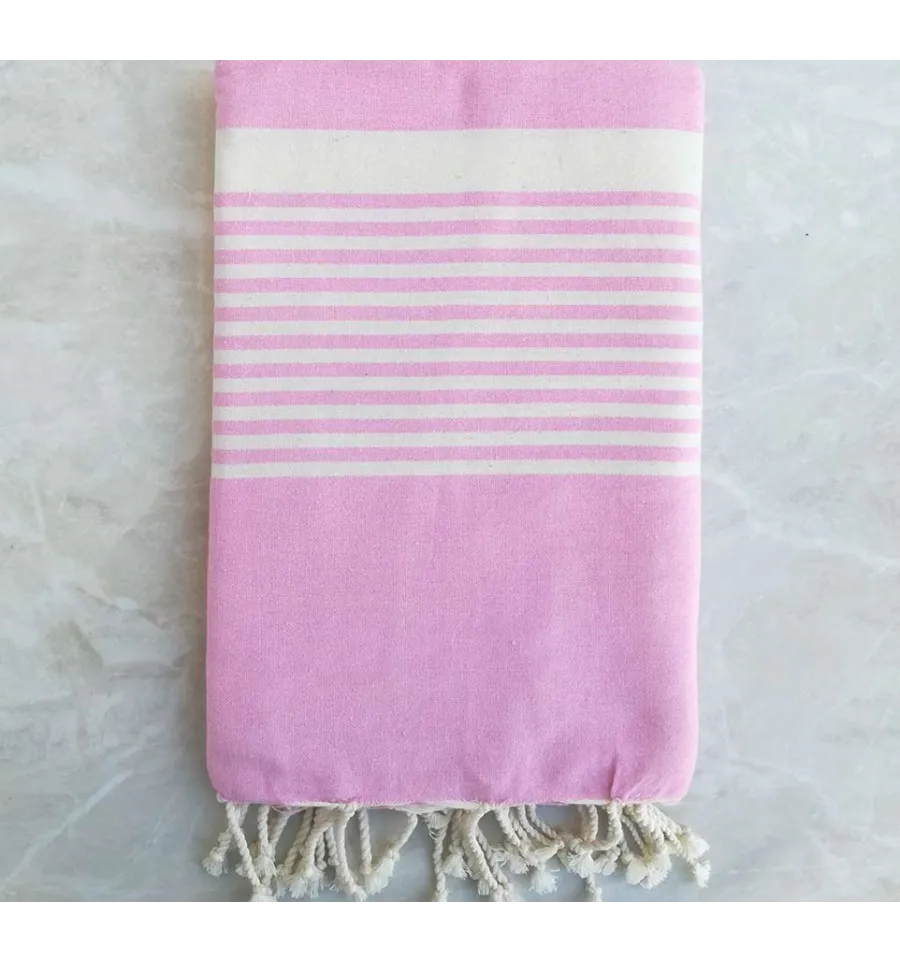 Fouta medio 1.5m/2.5m colore rosa 