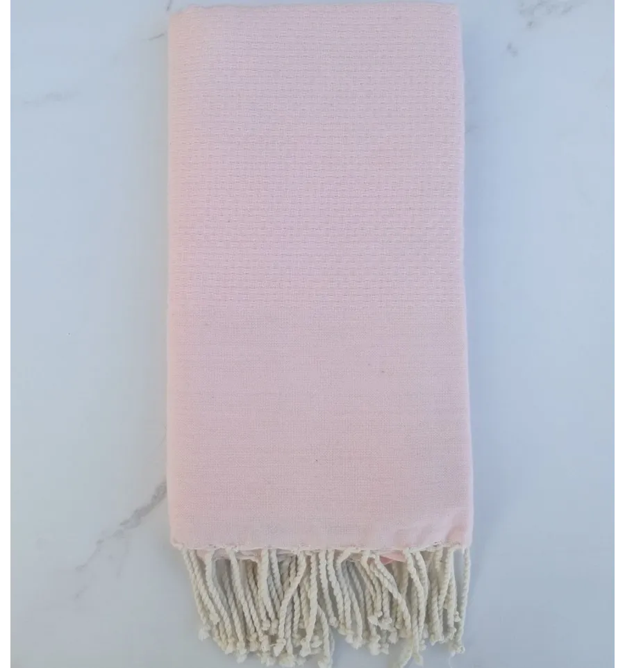 Fouta nido d'ape unita rosso violetto chiaro 