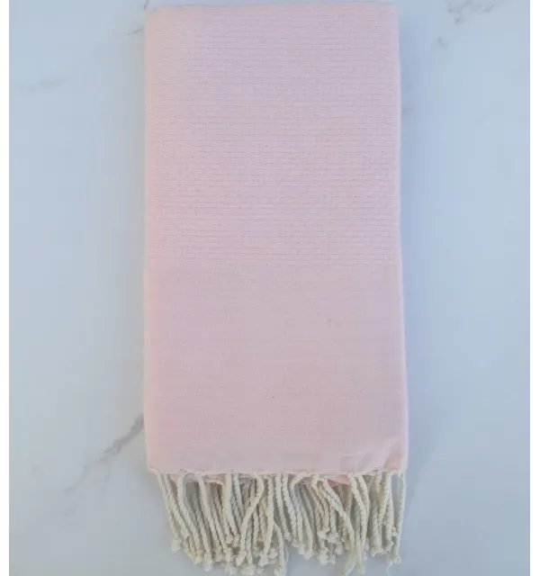 Fouta nido d'ape unita rosso violetto chiaro 