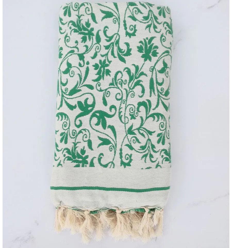 Fouta fiore verde 