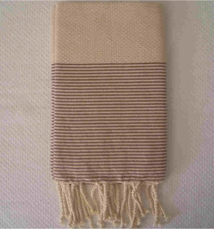 Fouta catrame righe cioccolato 