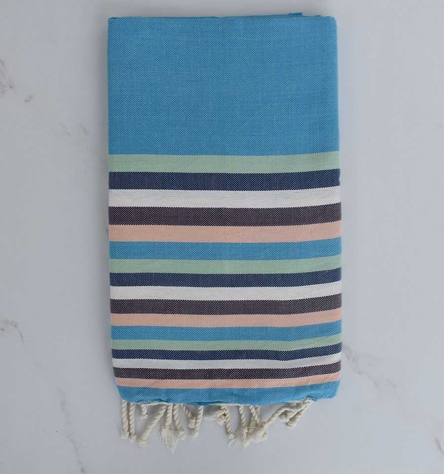 Fouta piatta 6 colori blu, verde, melanzana ... 